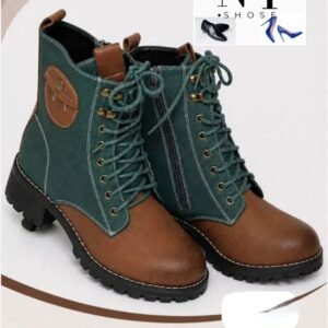New Taset Twiga65 Two-Tone Combat Ankle Boots